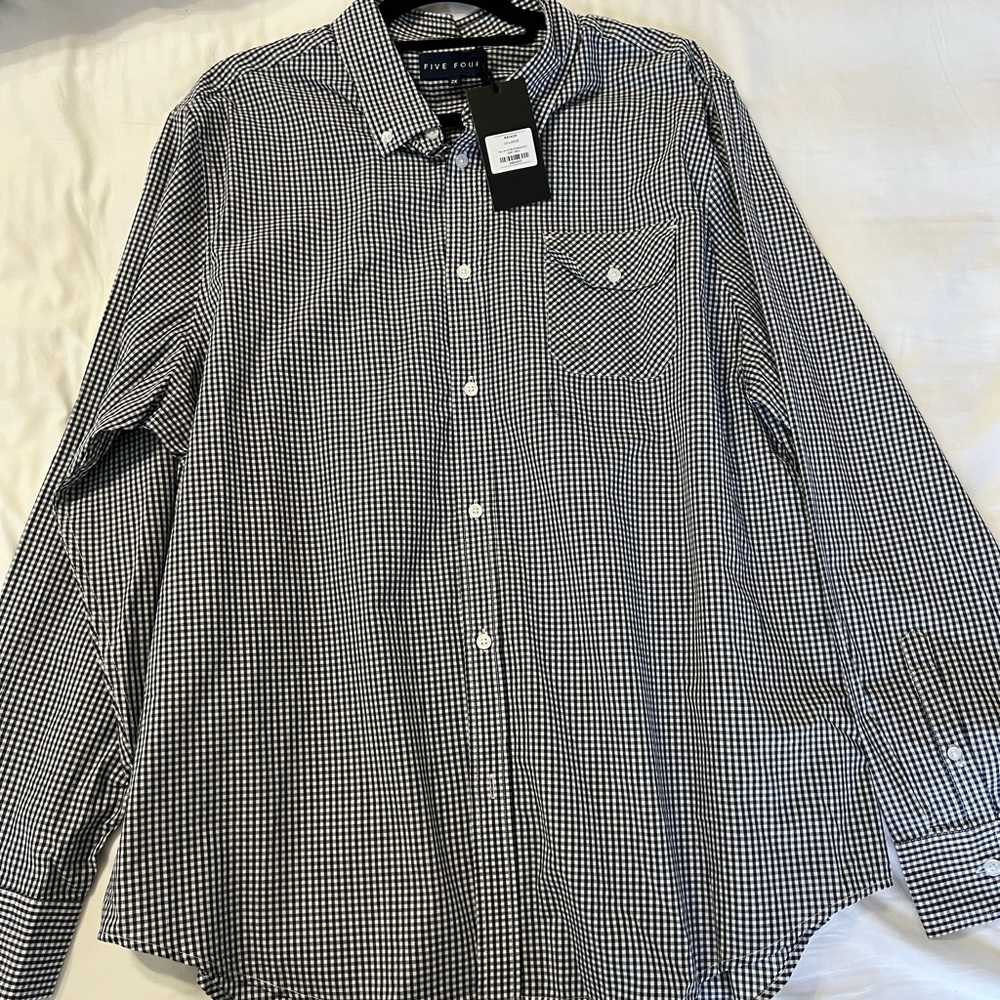 Five Four Black and White Gingham Shirt